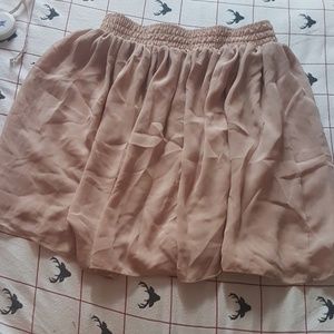AA Tan chiffon skirt